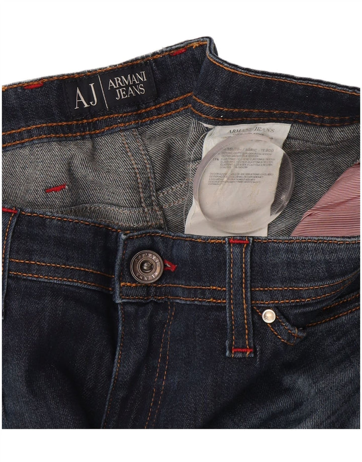 Vaqueros Armani Mujer Rectos W30 L29 Azul Marino Algodón