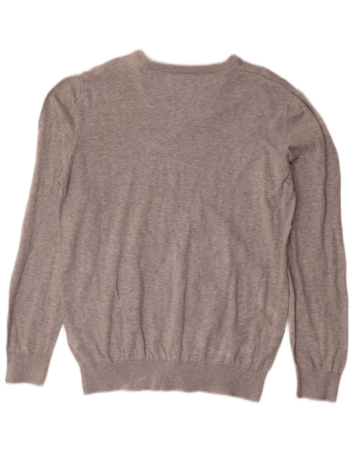 Lacoste Jersey con cuello en V para hombre talla 4 gris medio