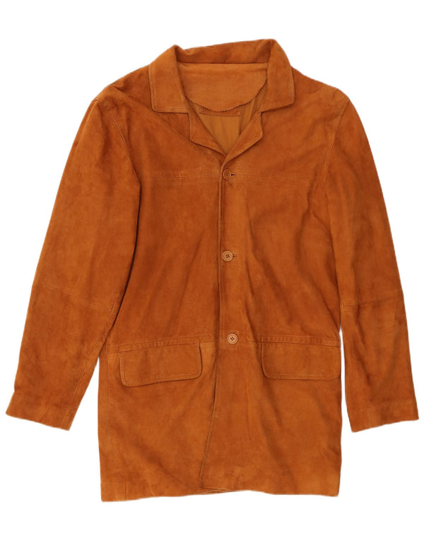 VINTAGE Chaqueta de ante para hombre IT 52 XL Cuero beige