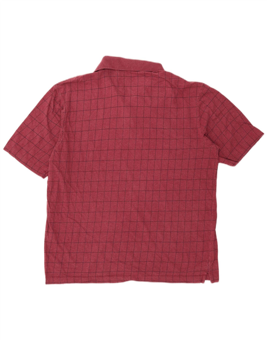 Dockers Polo Hombre XL Granate Cuadros Algodón