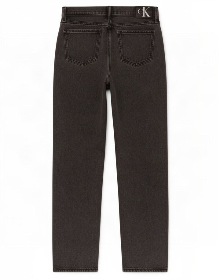 Vaqueros rectos Calvin Klein para mujer W27 L30 Gris