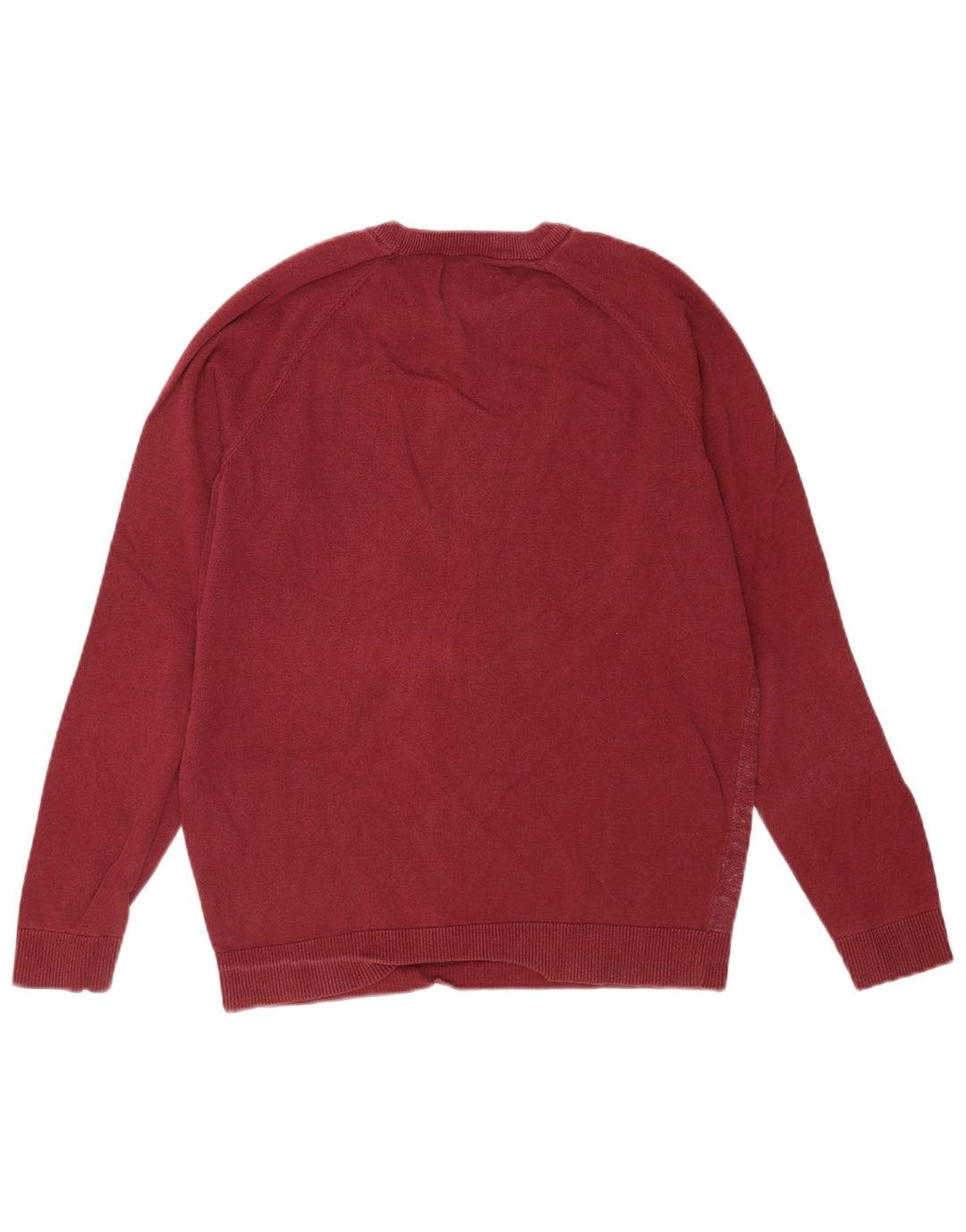 Jack & Jones Hombre Jersey De Cuello Redondo De Algodón Moteado Rojo Medio