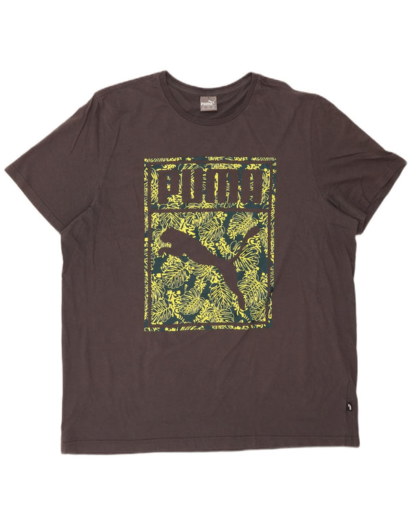 PUMA Camiseta gráfica para hombre Top 2XL Gris