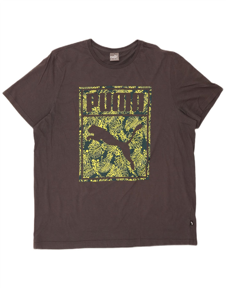 PUMA Camiseta gráfica para hombre Top 2XL Gris