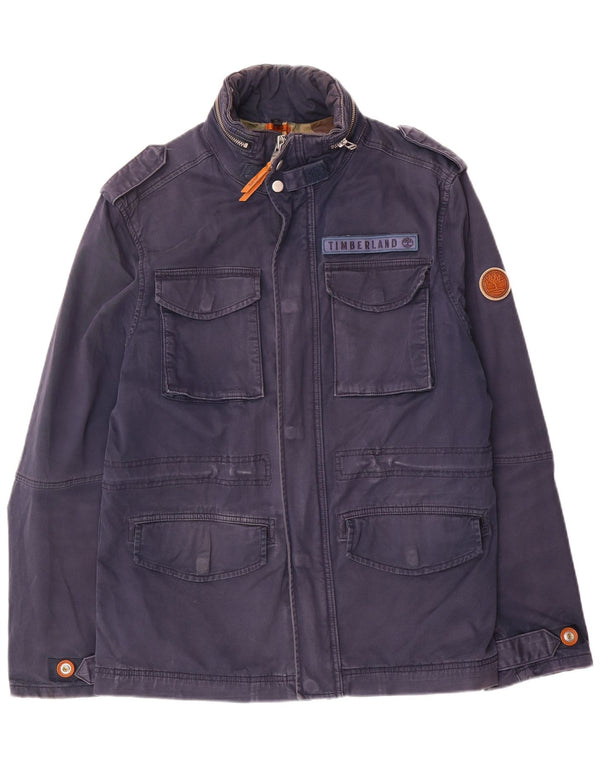 Timberland Chaqueta militar para hombre UK 38 Medium Azul marino Algodón