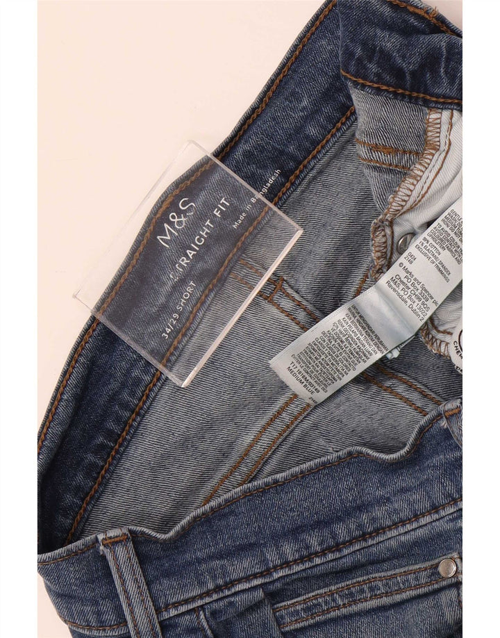 Marks & Spencer Vaqueros rectos para hombre W34 L29 Algodón azul