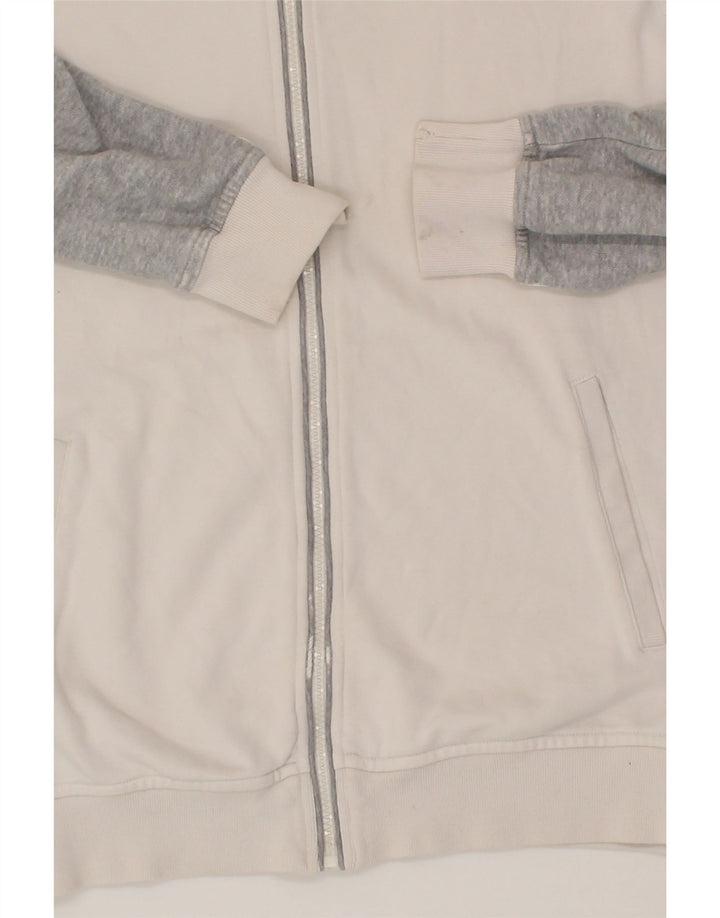 CHAMPION Womens Tracksuit Top Jacket UK 14 Medium Grey Colourblock Cotton Vintage Champion and Second-Hand Champion from Messina Hembry 