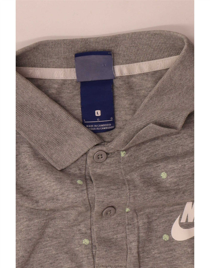 Nike Polo para hombre de algodón con lunares grises grandes