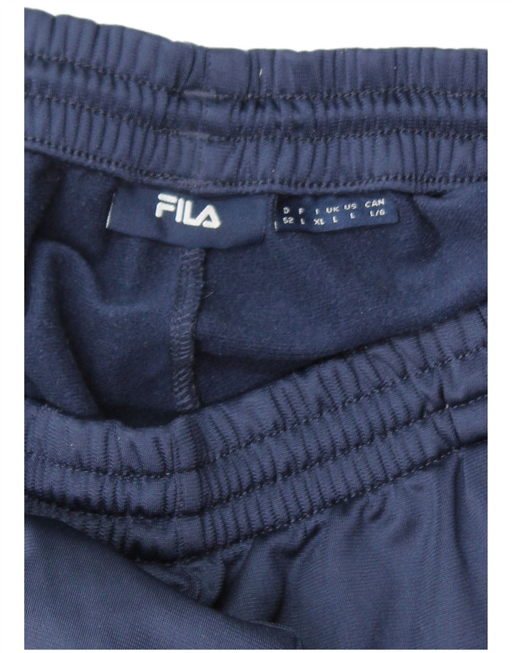 Fila Pantalón De Chándal Para Hombre Grande Poliéster A Rayas Azul Marino