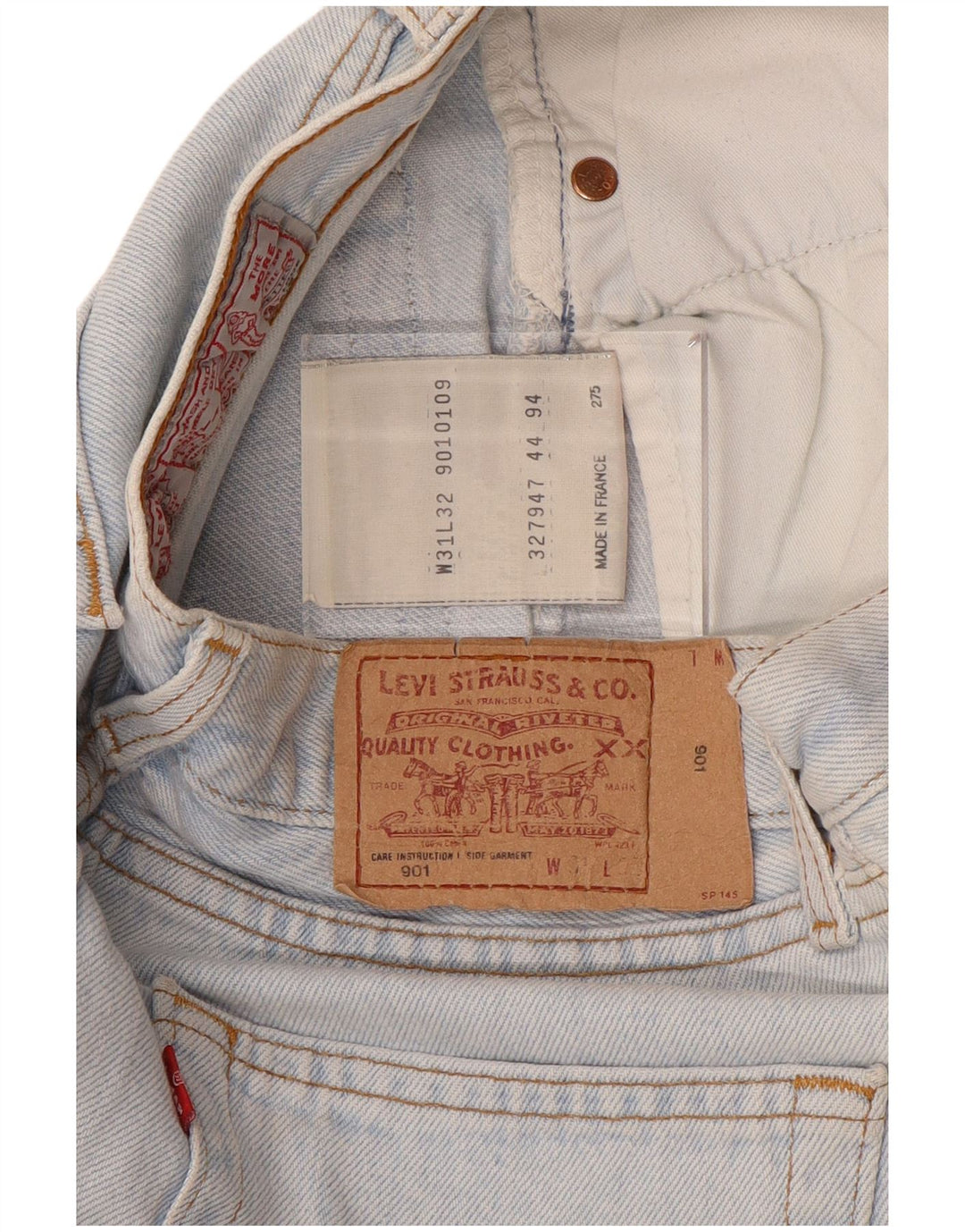 Vaqueros Levi's 901 Tapered para hombre W31 L32 Algodón azul