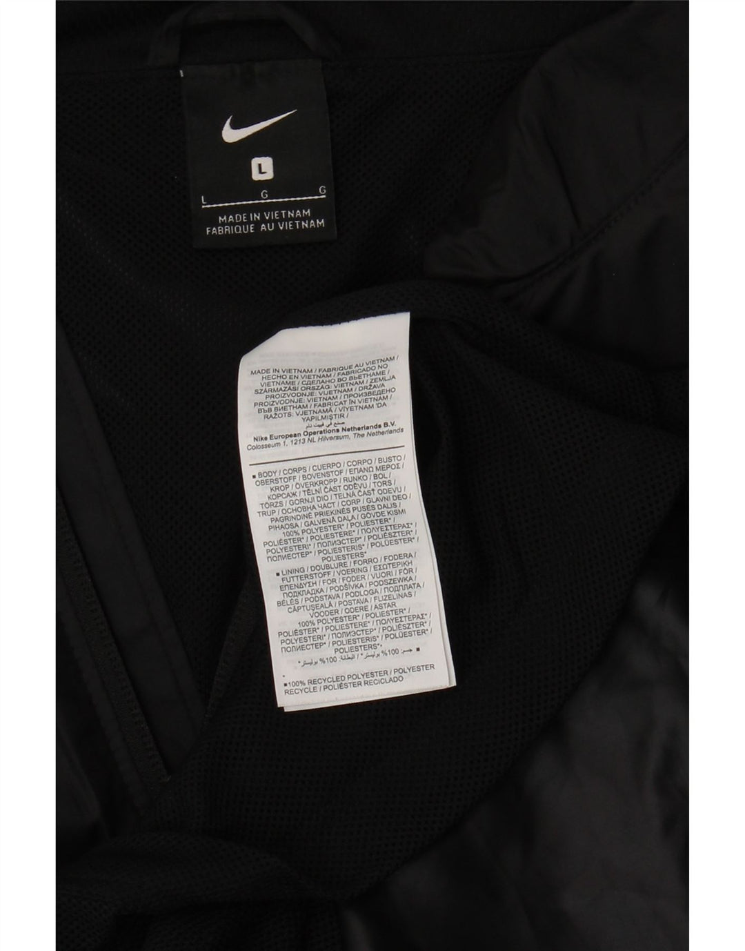 Nike - Chaqueta de chándal para hombre, talla grande, poliéster negro