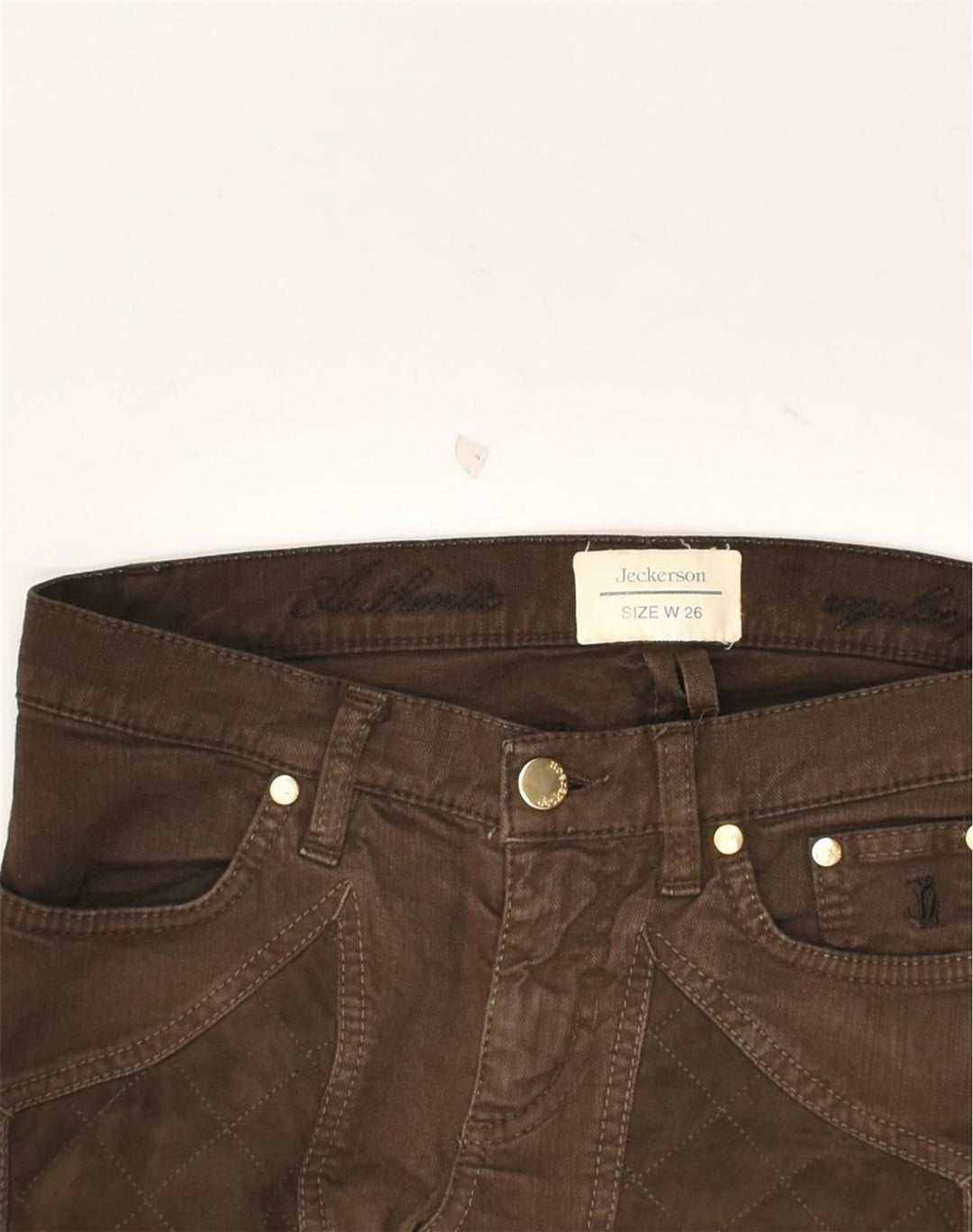 JECKERSON Womens Slim Jeans W26 L30 Brown Cotton | Vintage Jeckerson | Thrift | Second-Hand Jeckerson | Used Clothing | Messina Hembry 