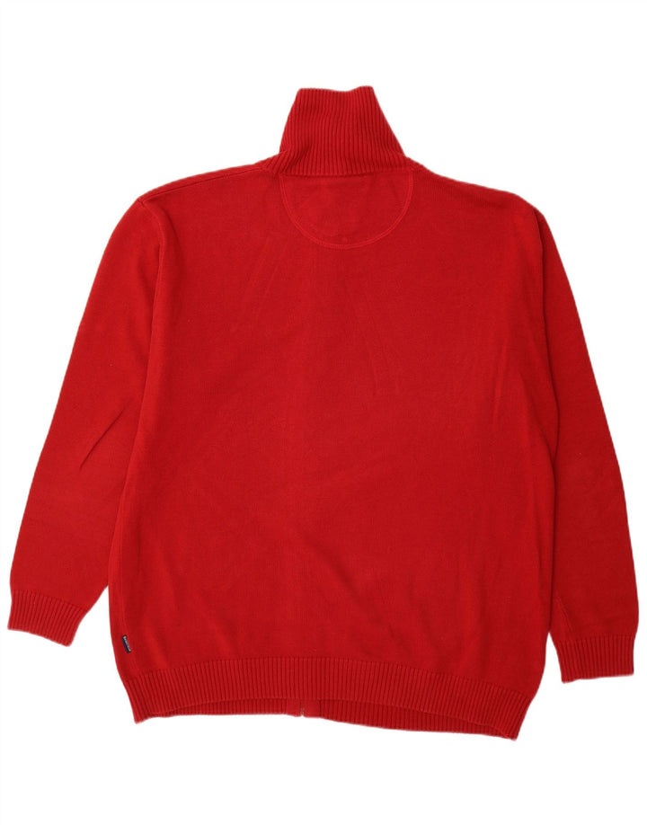Basefield - Cárdigan para hombre, talla 2XL, algodón rojo