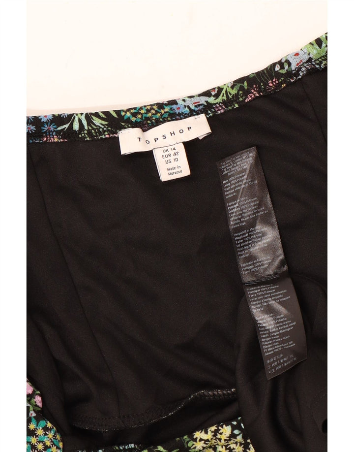 Topshop Vestido con hombros descubiertos para mujer Reino Unido 44 Grande Multicolor Floral