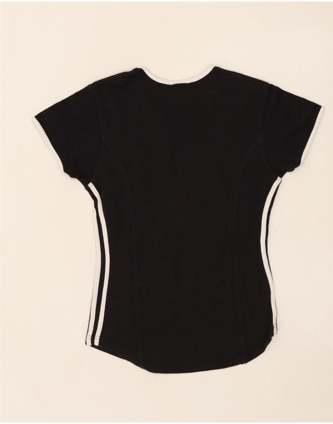 ADIDAS Camiseta para mujer Top UK 44 Mediano Negro Algodón