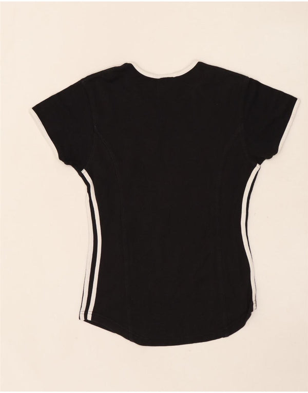 ADIDAS Camiseta para mujer Top UK 44 Mediano Negro Algodón