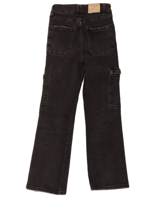 Zara Vaqueros Cargo Acampanados Niñas 13-14 Años W26 L26 Algodón Negro