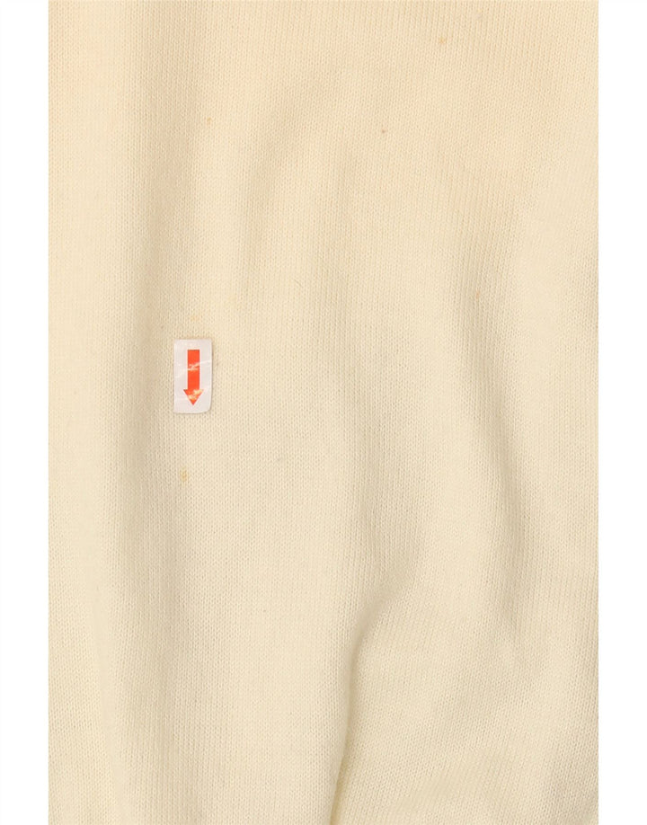 VINTAGE Suéter tipo jersey con cuello en V para hombre IT 50 Bloque de color multicolor medio