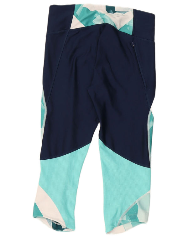 Under Armour Leggings de compresión para mujer UK 12 Medium Turquesa Geométrico