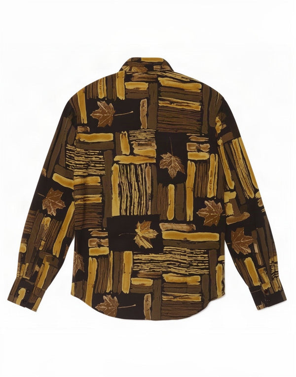 Camisa vintage para hombre Viscosa patchwork multicolor mediana