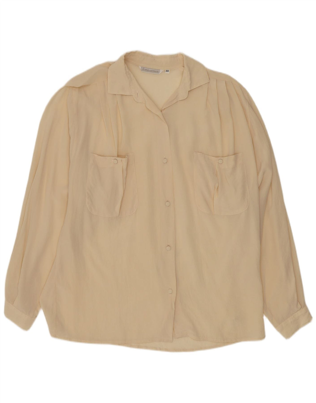 Blusa vintage para mujer IT 44 Seda blanca mediana