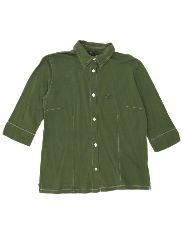 Sergio Tacchini Blusa de manga 3/4 para mujer UK 46 Grande Verde