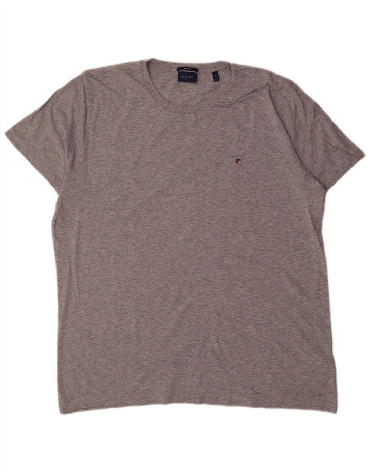 GANT Camiseta Regular Fit para Hombre Top XL Gris Algodón