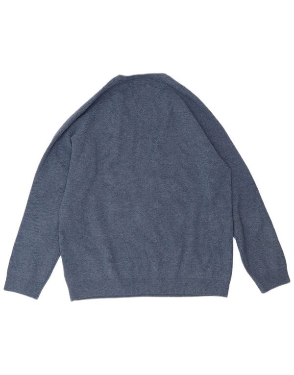 Marks & Spencer Jersey de cuello redondo para hombre XL Poliéster azul