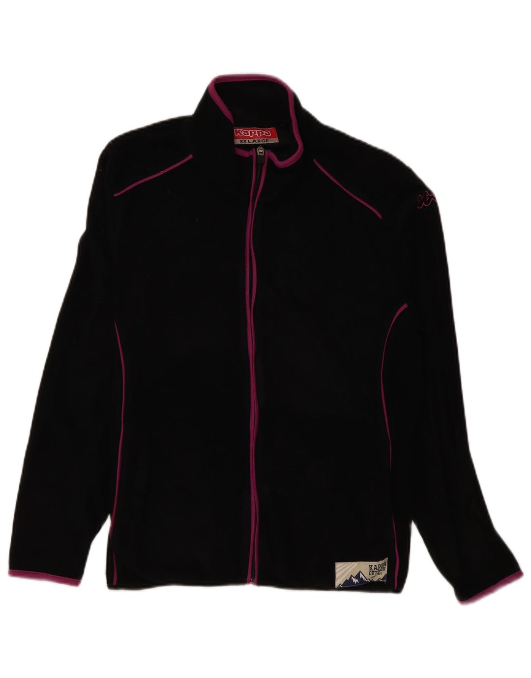 Kappa Chaqueta Polar Mujer UK 20 2XL Negro Poliéster