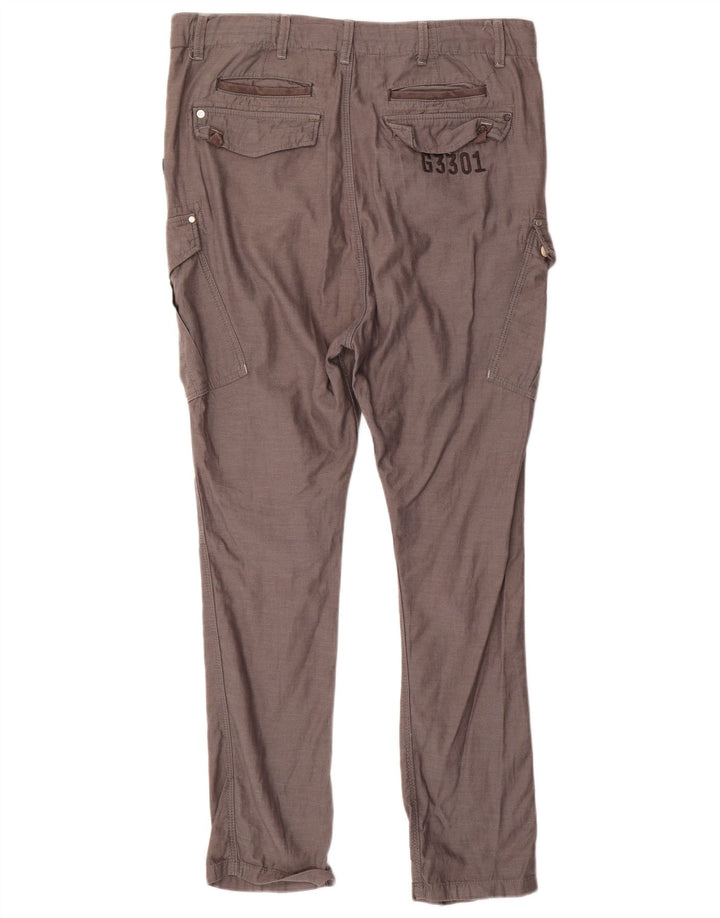 G-Star Hombre Pantalones Cargo Slim W29 L32 Algodón Gris