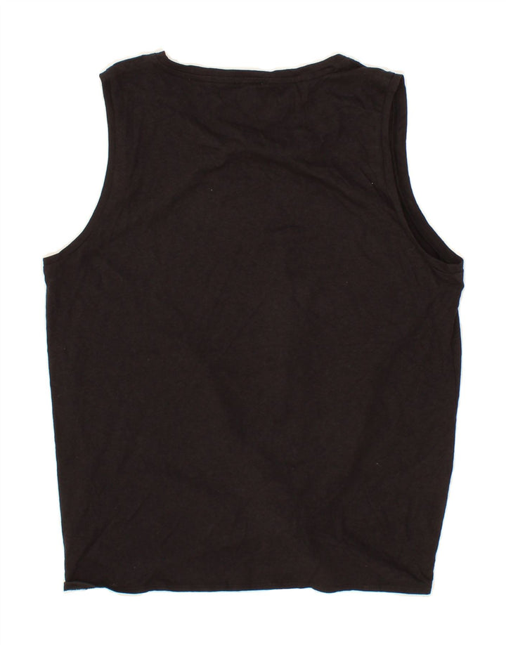 J. CREW Womens Vest Top UK 14 Medium Black Cotton Vintage J. Crew and Second-Hand J. Crew from Messina Hembry 