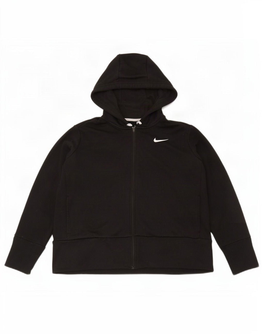 Nike Dri Fit Zip Sudadera con capucha para mujer UK 46 Grande Poliéster negro