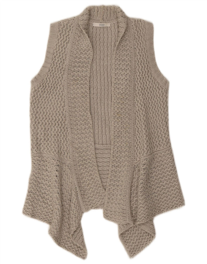 Marks & Spencer Suéter tipo cárdigan abierto sin mangas para mujer UK 10 Small Grey