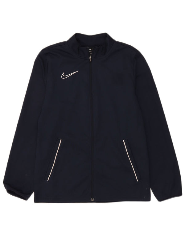 Nike Boys Dri Fit Chándal Top Chaqueta 12-13 años Grande Azul Marino