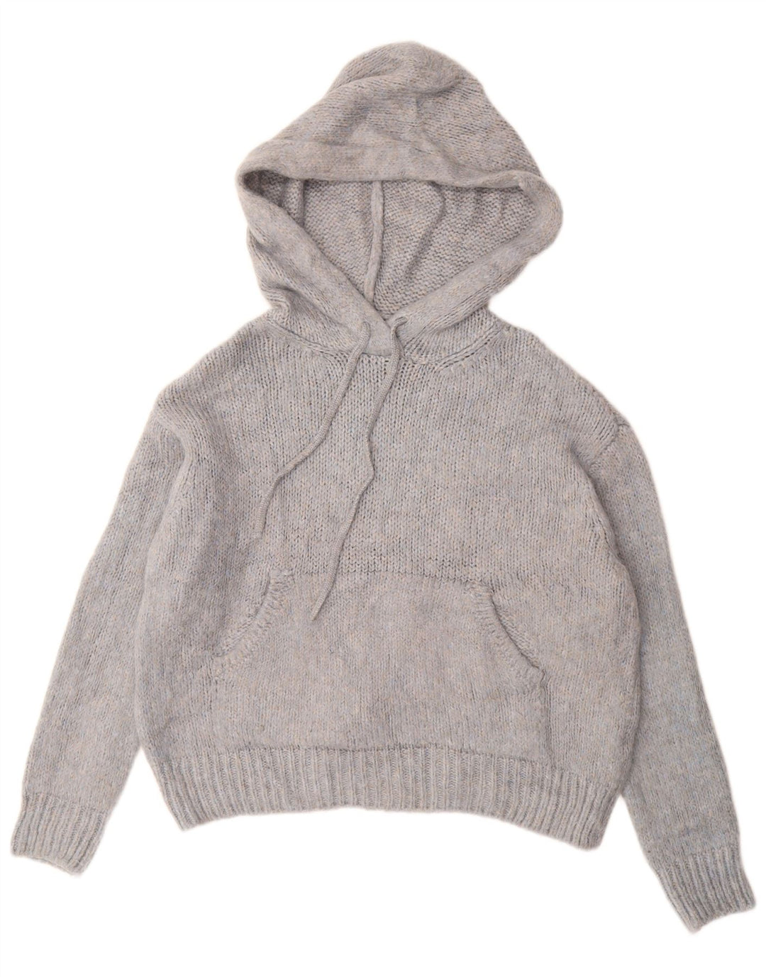 ZARA Jersey oversized con capucha para mujer UK 10 Small Blue Moteado