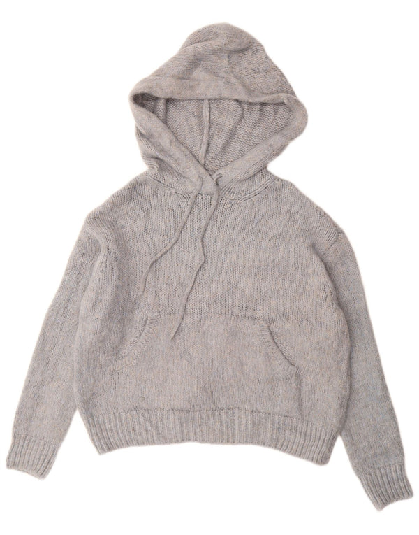 ZARA Jersey oversized con capucha para mujer UK 10 Small Blue Moteado