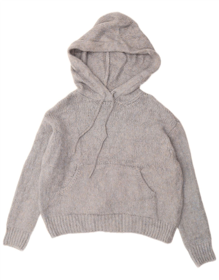 ZARA Jersey oversized con capucha para mujer UK 10 Small Blue Moteado