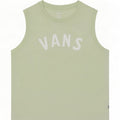 Vans Mujer Gráfico Chaleco Top UK 12 Verde Medio