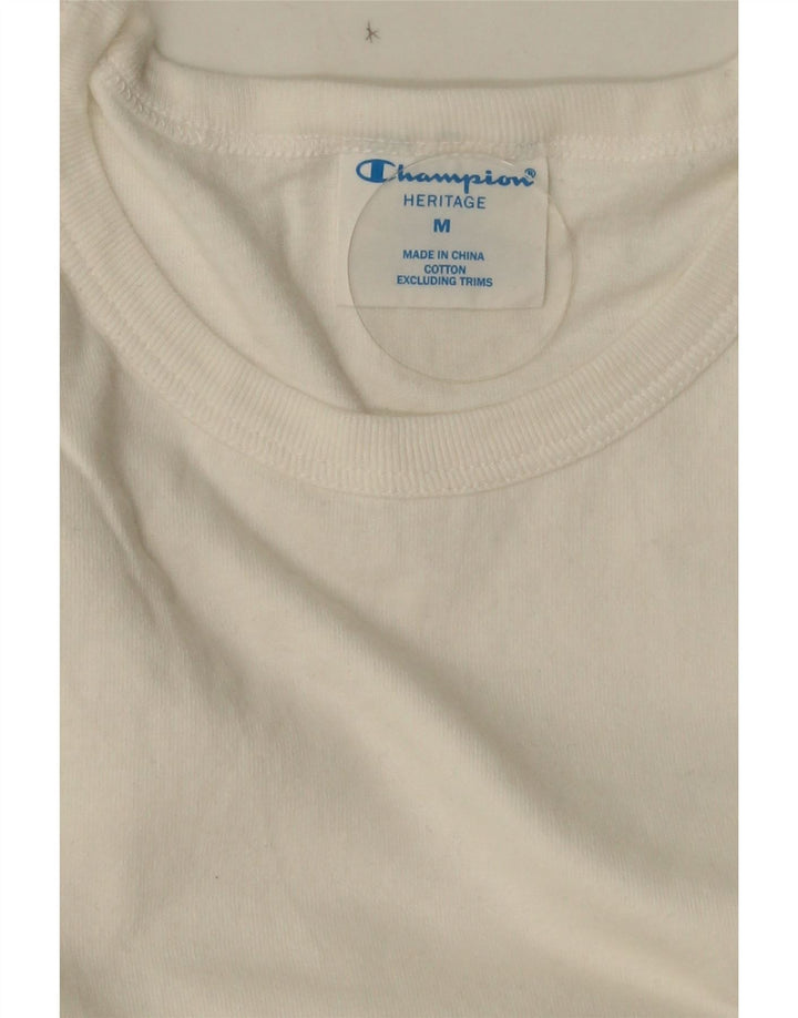 CHAMPION Camiseta Heritage para hombre Top Medium White Cotton