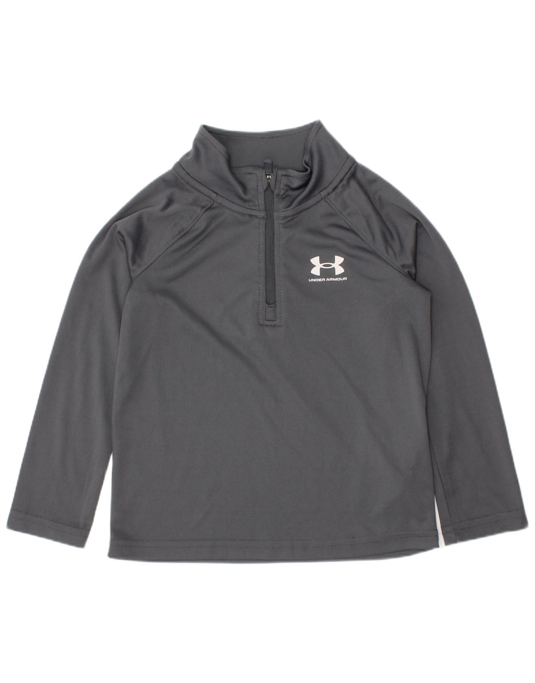 Under Armour Camiseta de chándal con cremallera y cuello para niño 2-3 años Gris Poliéster