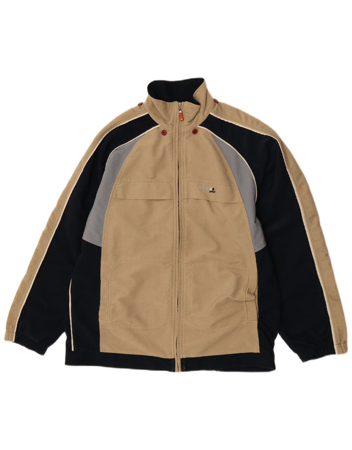 Brugi Chaqueta de pana para hombre UK 40 Large Beige Colorblock Poliéster