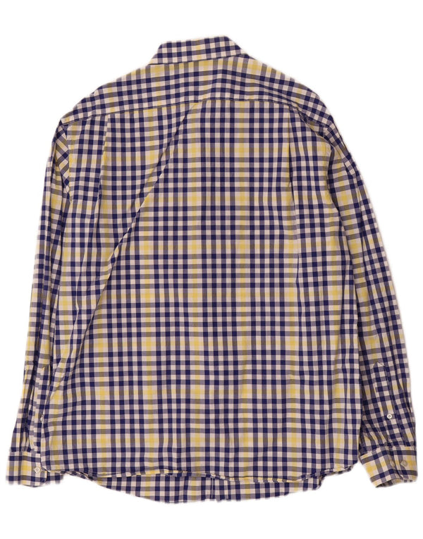 Tommy Hilfiger Camisa Slim Fit para Hombre Talla 17 1/2 XL Algodón a Cuadros Azul