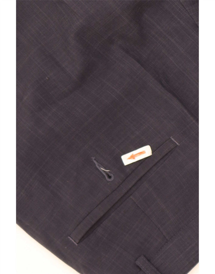 Marks & Spencer Pantalón de traje recto para hombre W38 L33 Poliéster azul marino