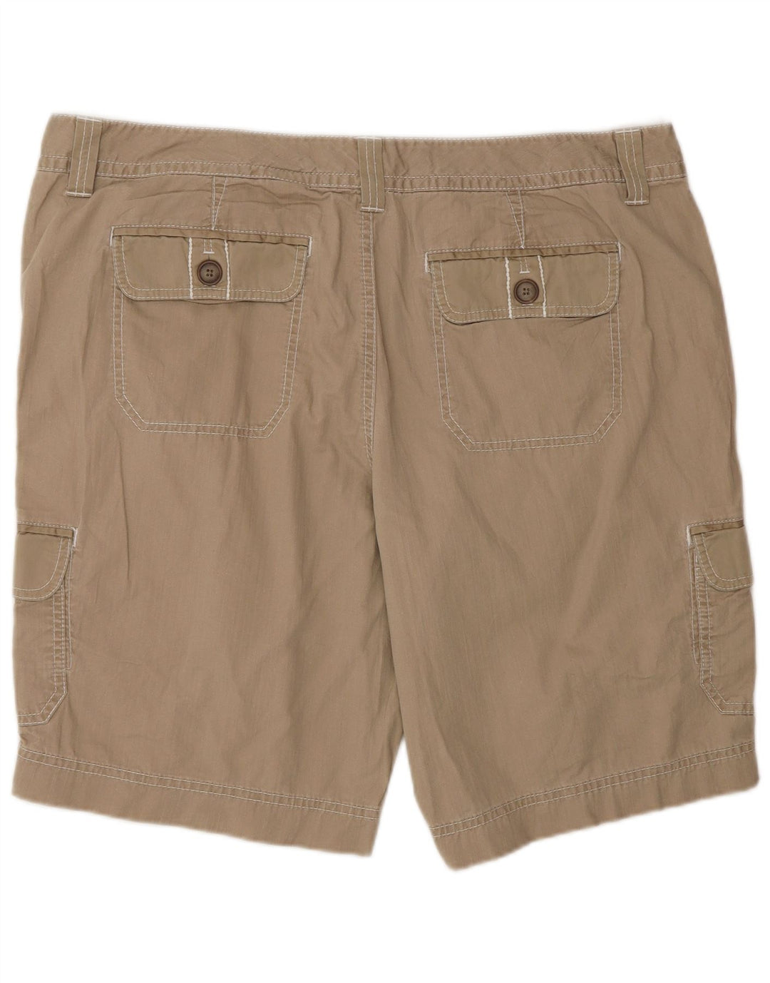 Eddie Bauer Pantalones cortos cargo pequeños para mujer US 18 2XL W38 Algodón beige
