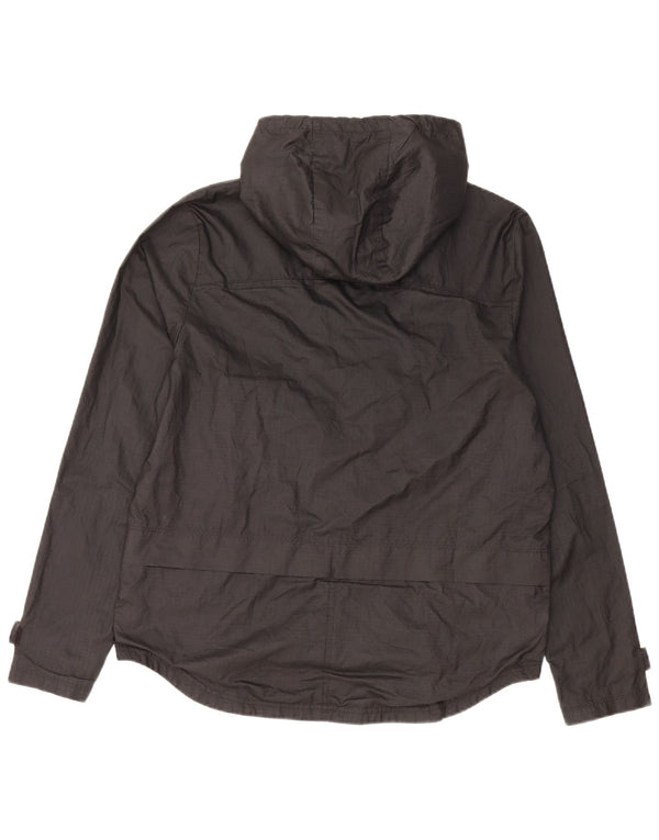 Nike - Chaqueta impermeable con capucha para mujer, talla M, poliéster negro