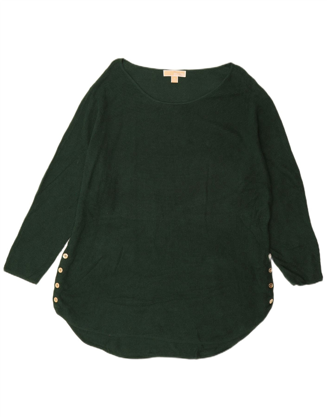 MICHAEL KORS Suéter largo con cuello barco para mujer UK 20 2XL Verde