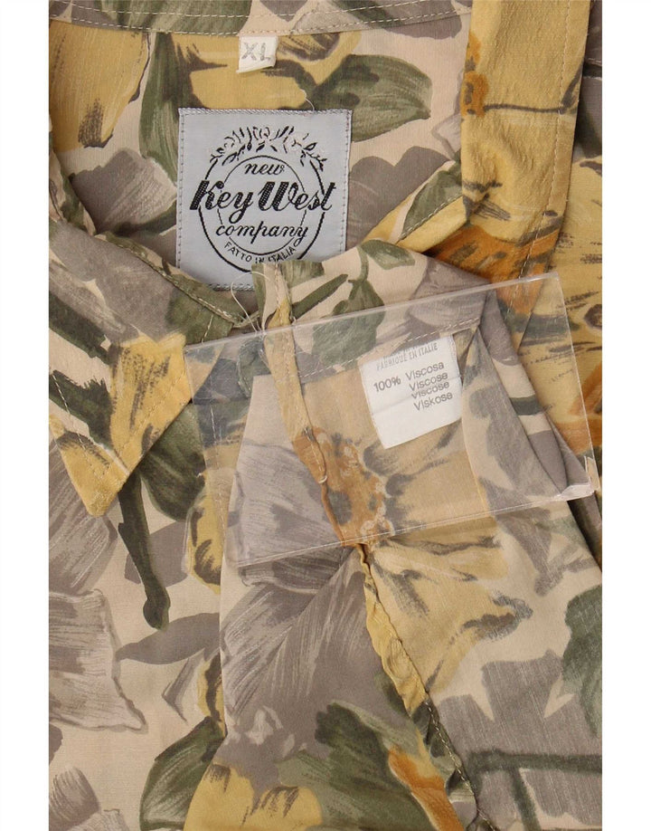 Camisa Key West Hombre XL Viscosa Floral Multicolor
