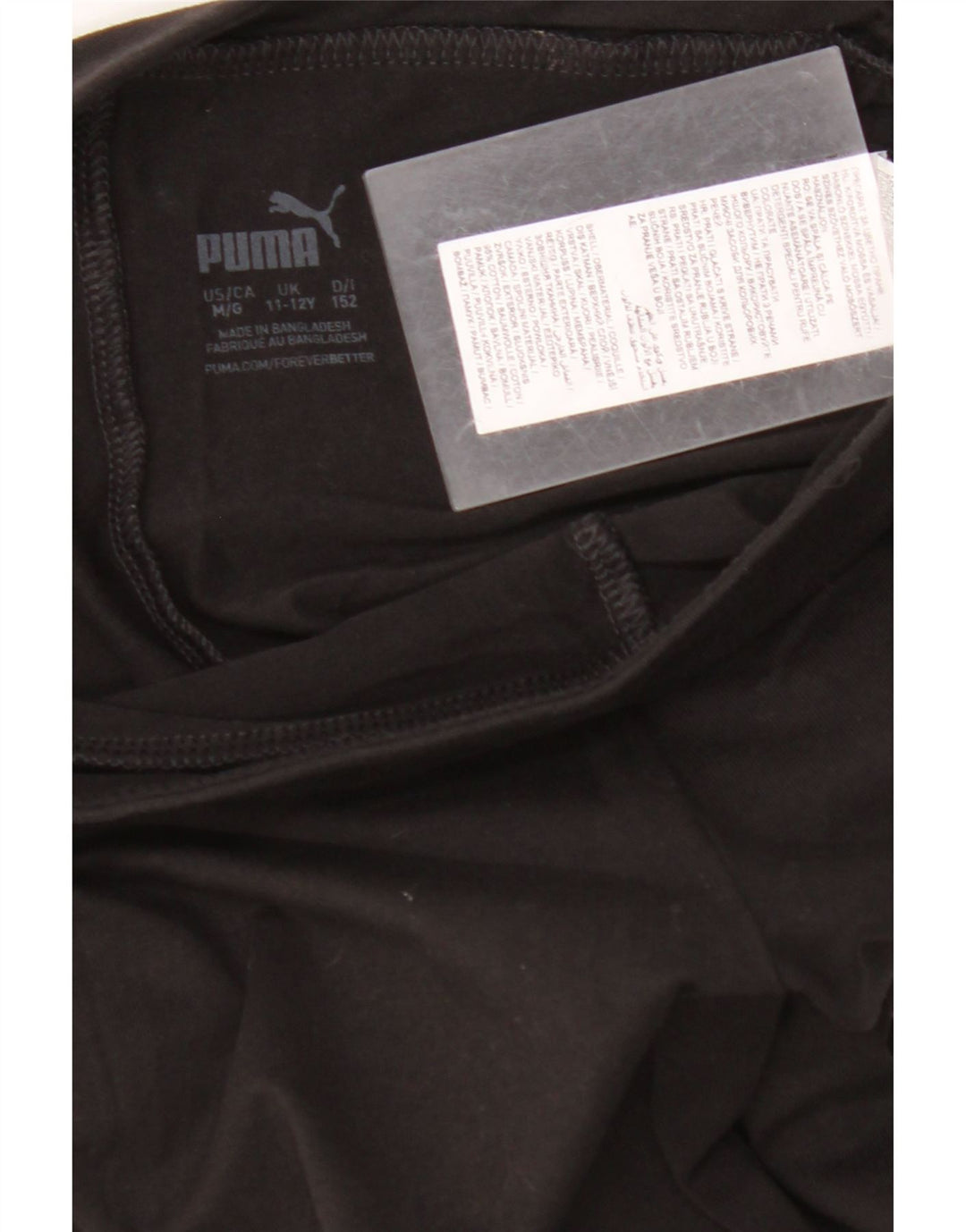 PUMA Leggings gráficos para niña 11-12 años Algodón negro