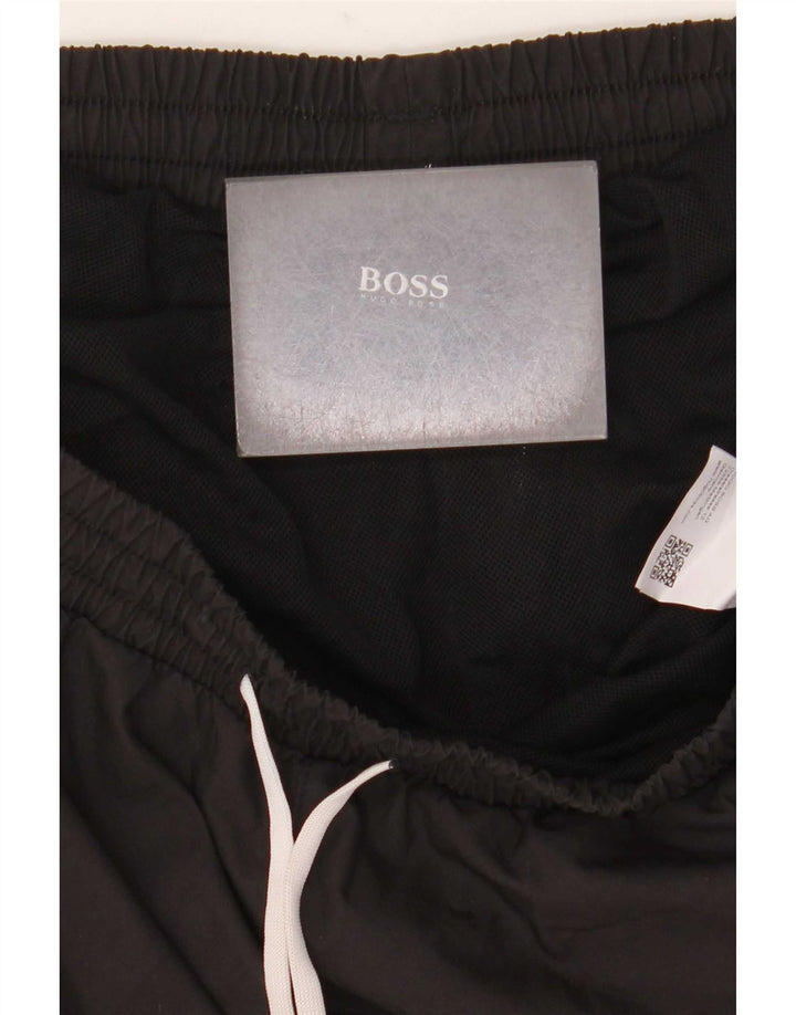 Hugo Boss Hombre Bañador con estampado gráfico Grande Poliéster negro