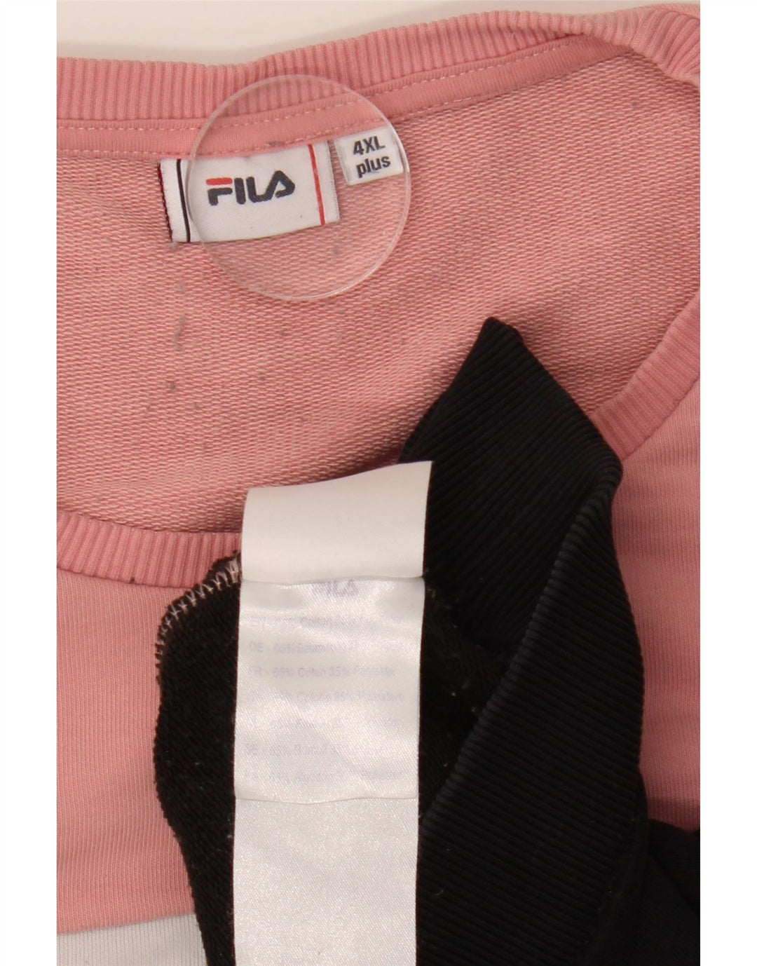 FILA Sudadera gráfica para mujer Jersey UK 24 4XL Algodón color block rosa